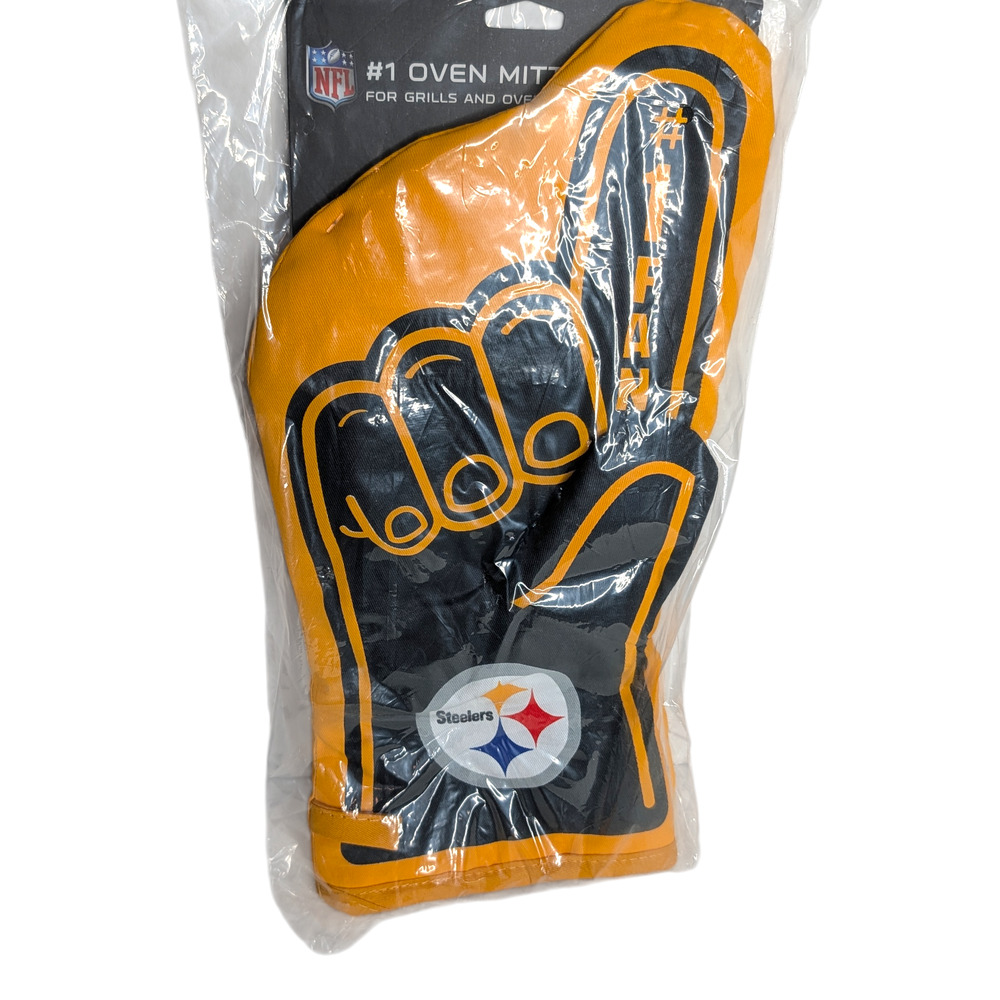 Steelers Official NFL Fan Apparel Oven Grill Glove‎ Mit Black & Gold Brand New